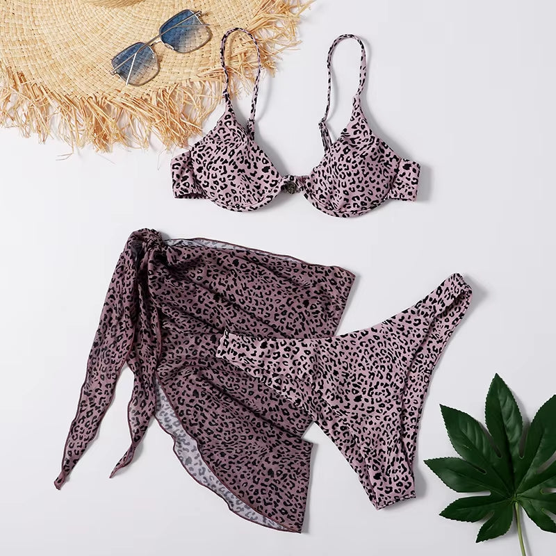 Sexy Marble Print Bikini Set