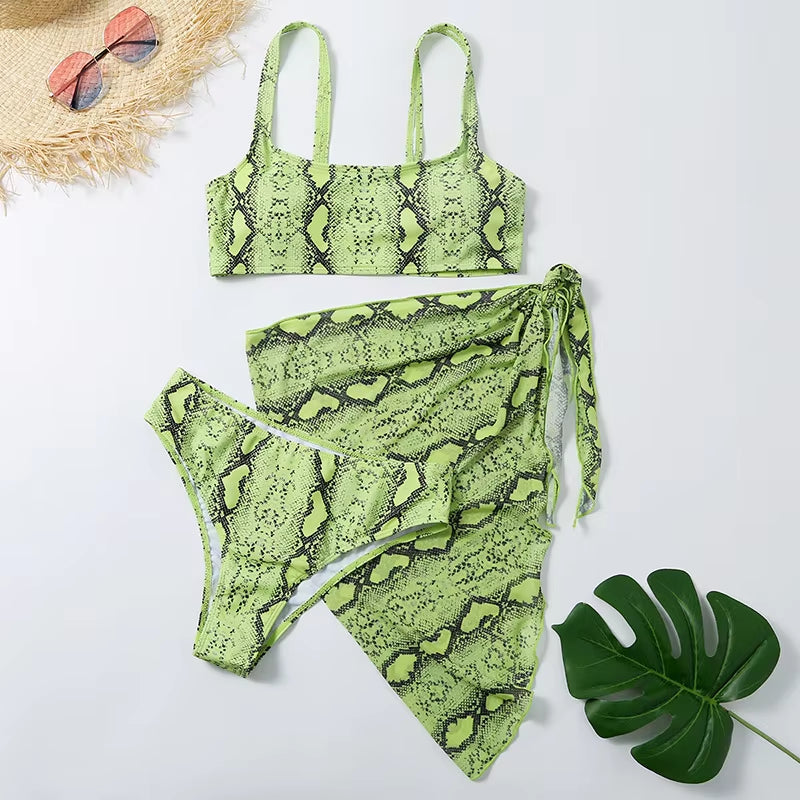 Sexy Marble Print Bikini Set