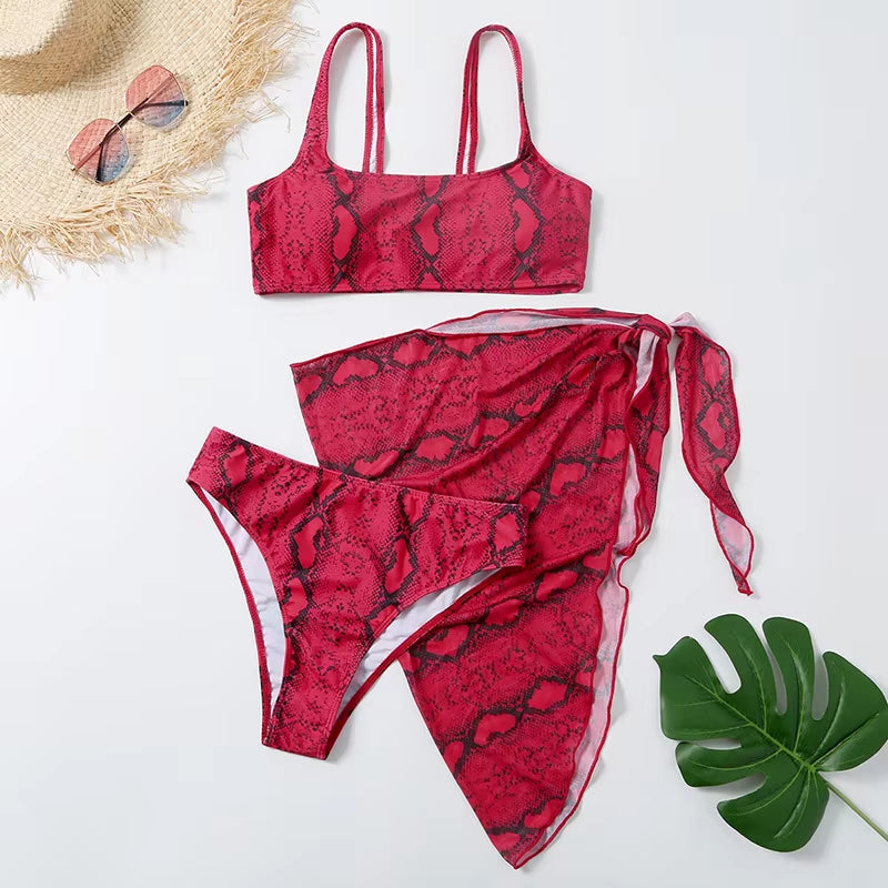 Sexy Marble Print Bikini Set