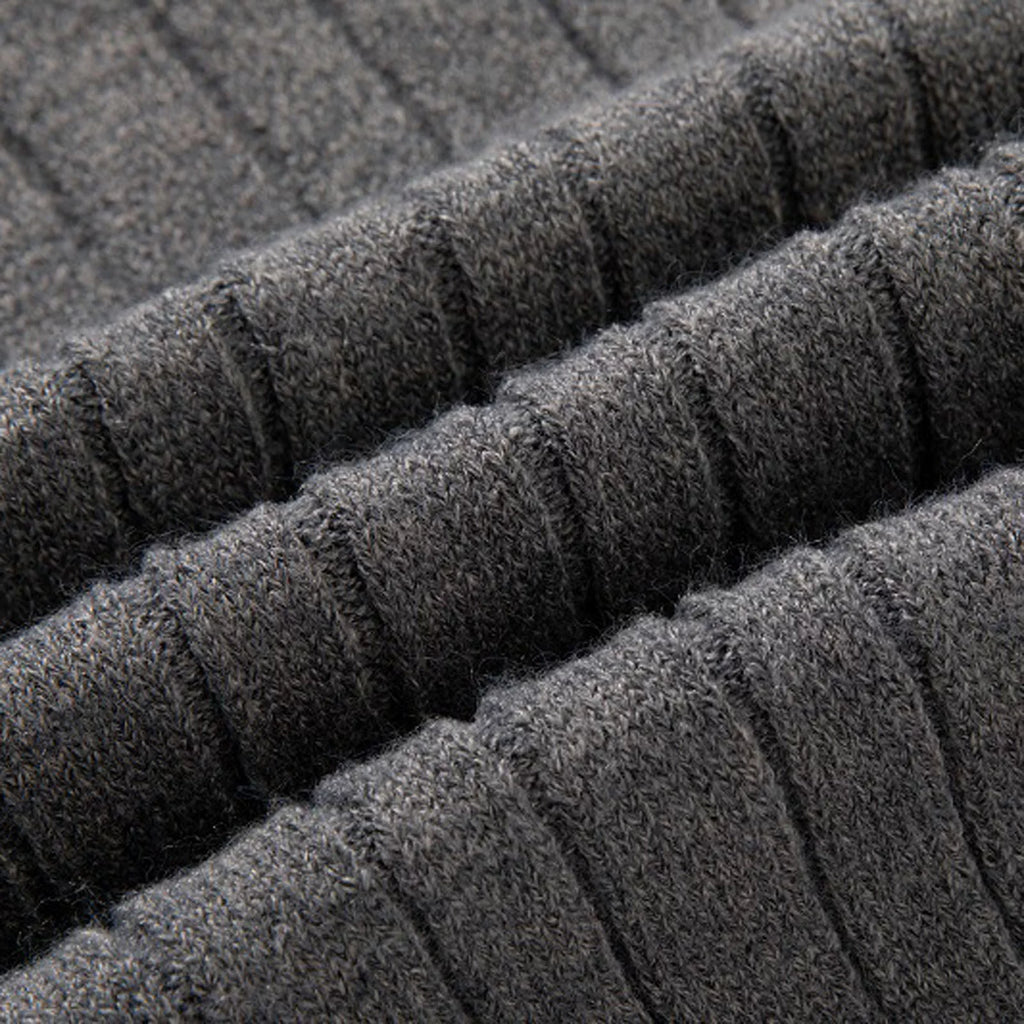 Quarter Zip Sweater for Men, Cable Knit Crew Neck