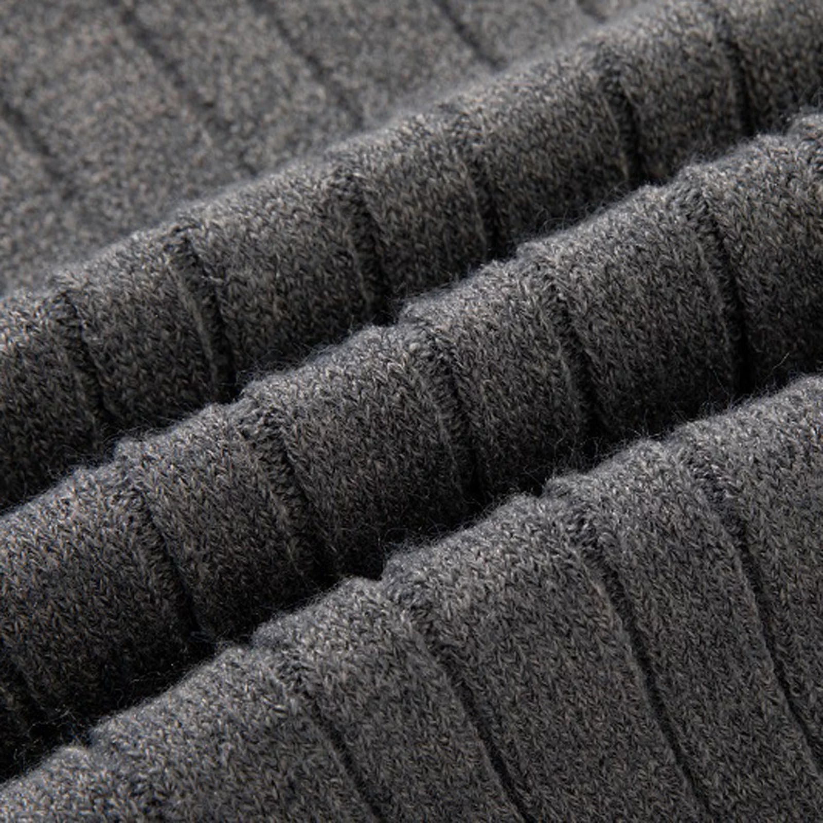 Quarter Zip Sweater for Men, Cable Knit Crew Neck
