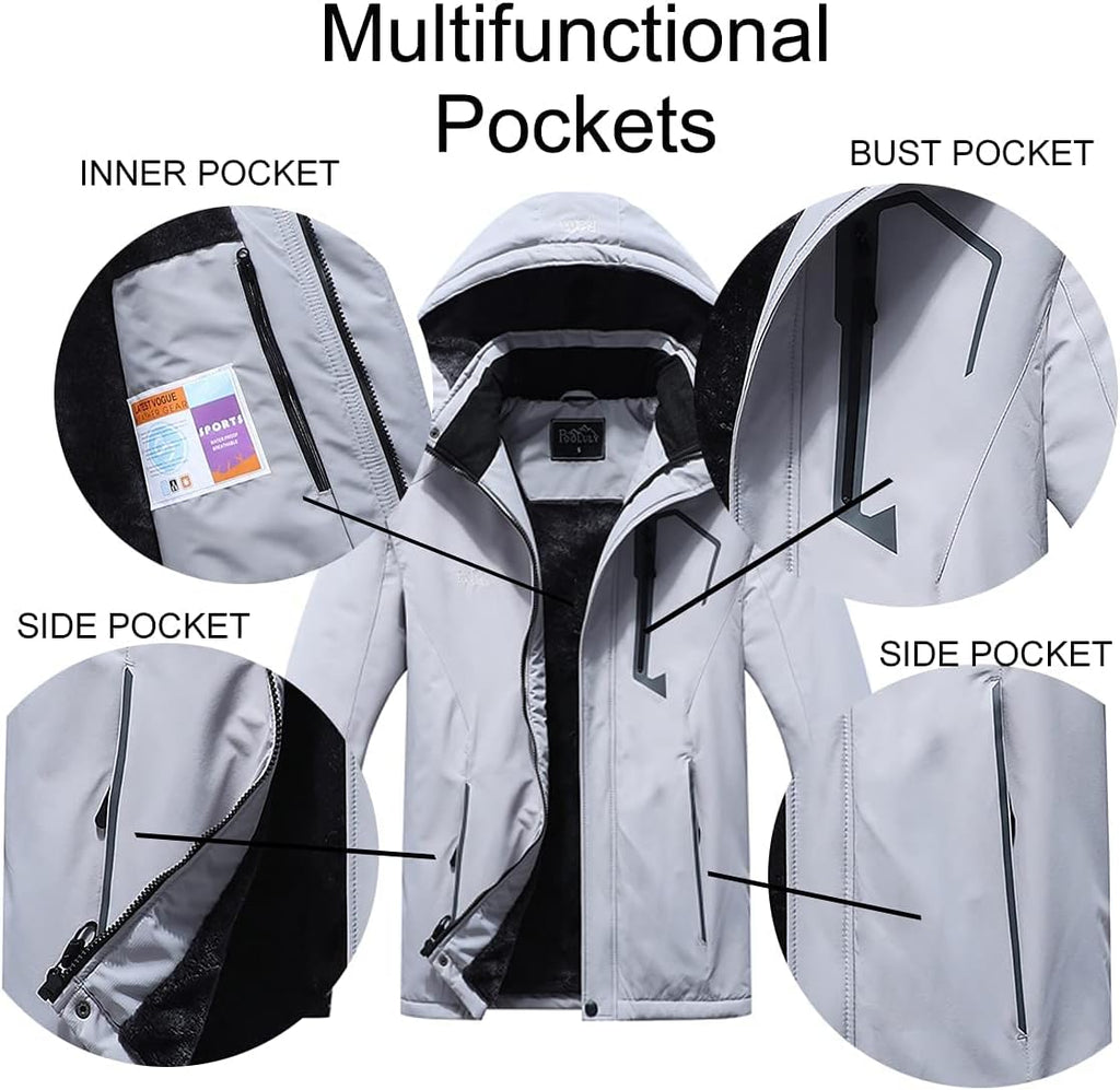 XXL Unisex Ski Jacket Warm Winter Jacket