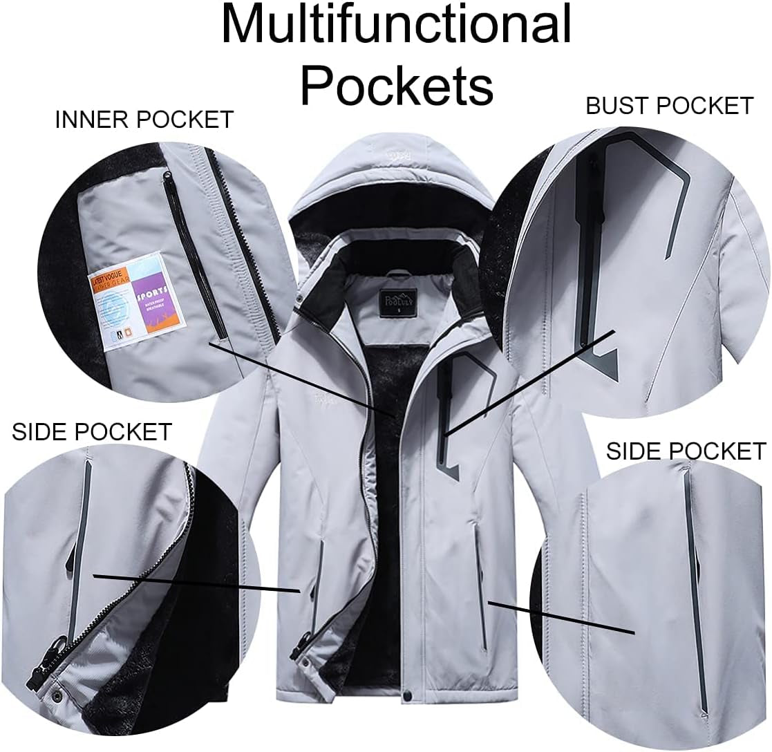 XXL Unisex Ski Jacket Warm Winter Jacket