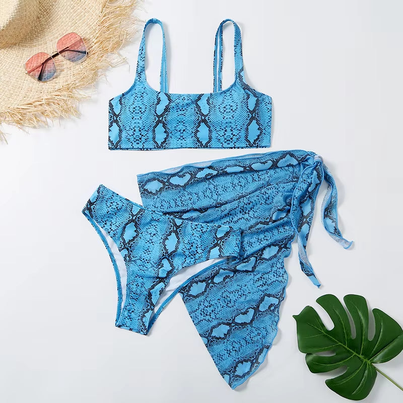 Sexy Marble Print Bikini Set