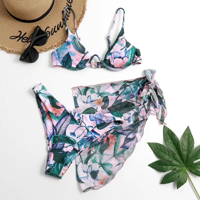 Sexy Marble Print Bikini Set