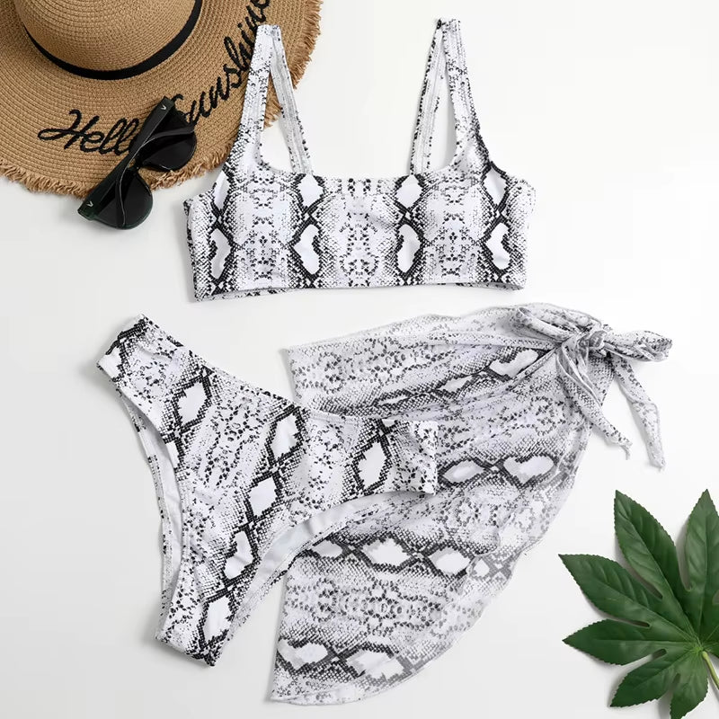 Sexy Marble Print Bikini Set