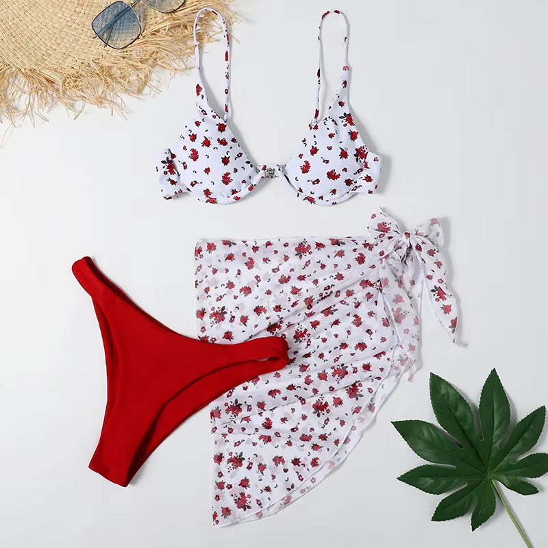 Sexy Marble Print Bikini Set
