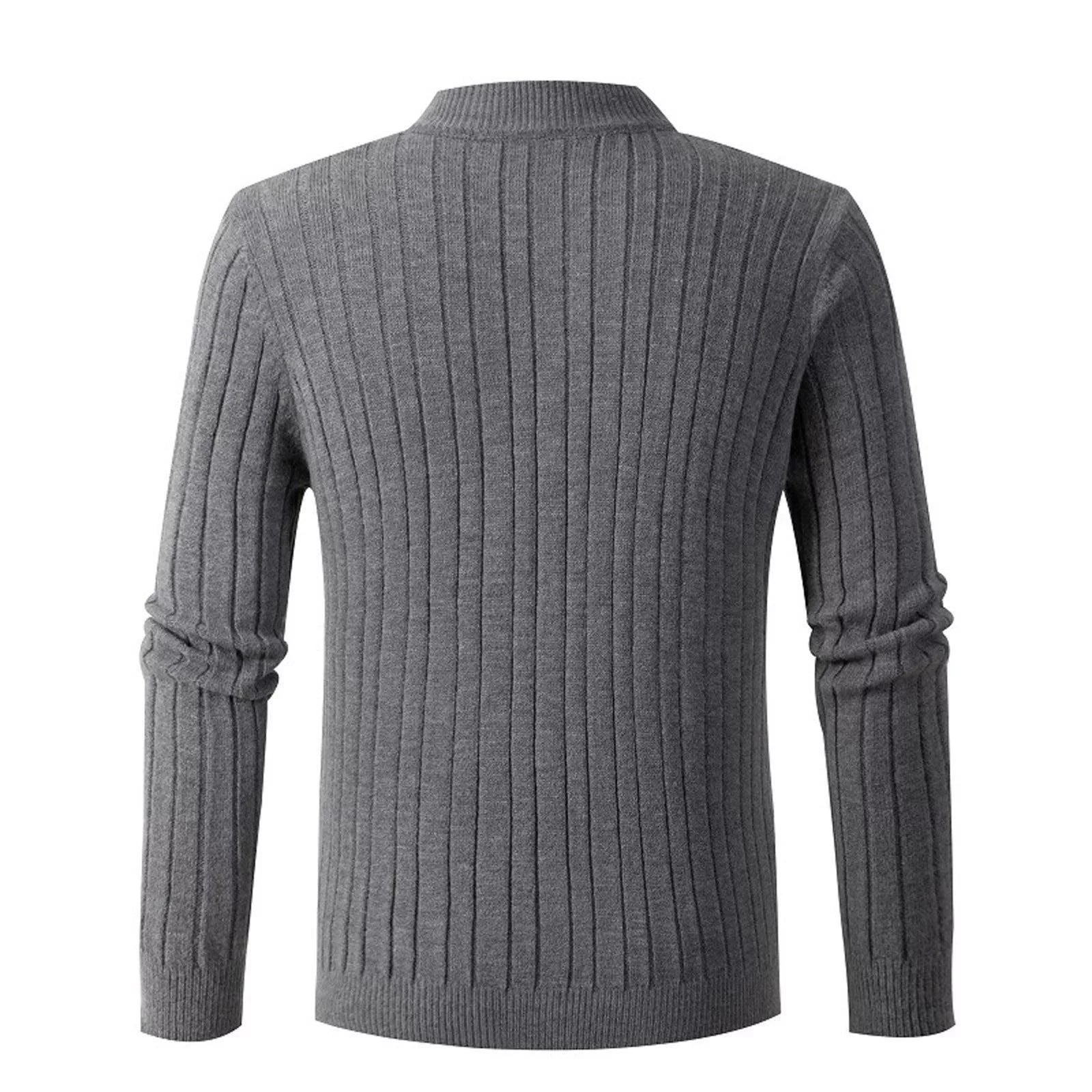 Quarter Zip Sweater for Men, Cable Knit Crew Neck